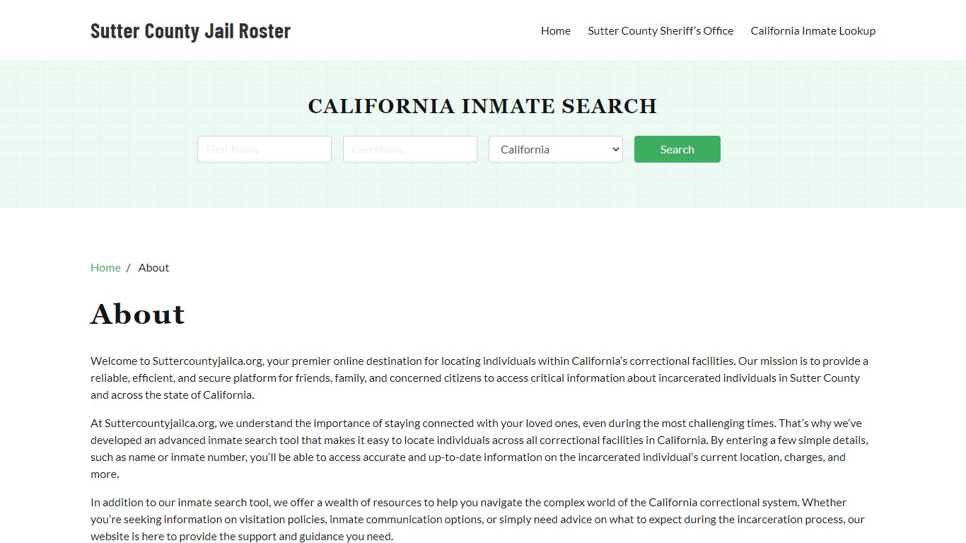 About - suttercountyjailca.org