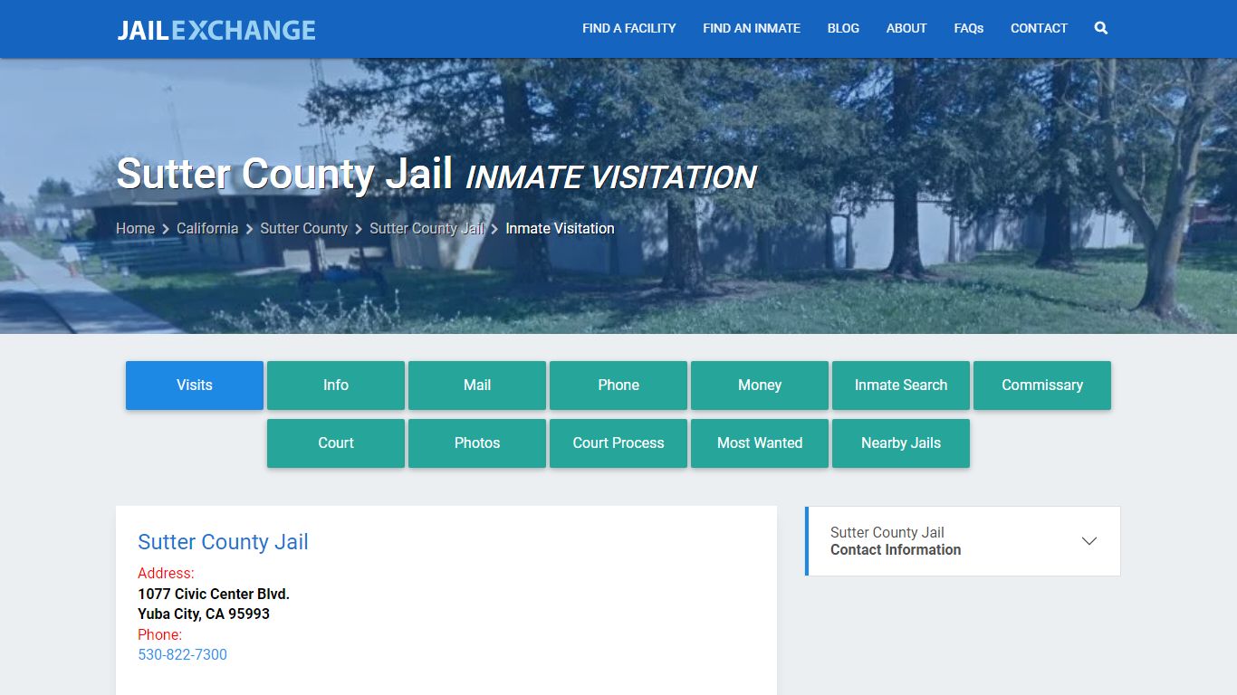 Inmate Visitation - Sutter County Jail, CA - Jail Exchange